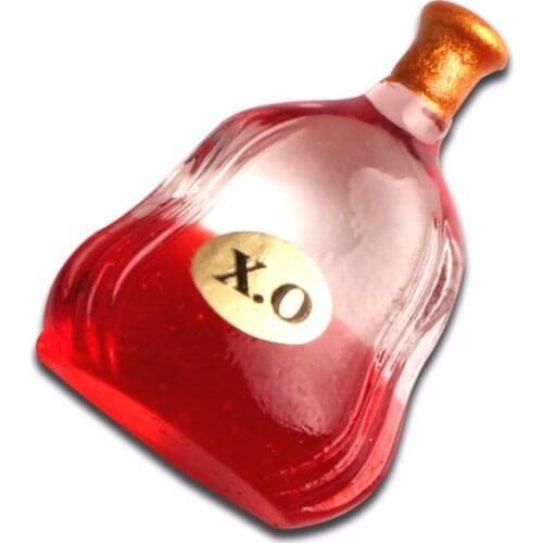 10Pcs Red Resin Wine Bottle Decoration Crafts Kawaii Cute Flatback Cabochon Embellishments For Scrapbooking DIY Accessories