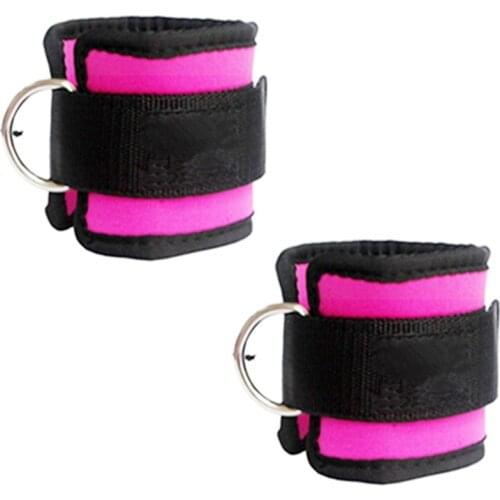 2Pcs/Pack D-Ring Ankle Anchor Strap Belt Gym Workout Cable Foot Sports Protector Thigh Leg Support Elastica Fitness Resistencia
