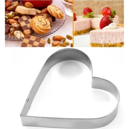 5 Pcs/10 Pcs Heart Shaped Cookie Molds Set Sweet Baking Stainless Steel Moulds
