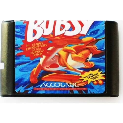 Bubsy 16 bit MD Game Card For Sega Mega Drive For SEGA Genesis