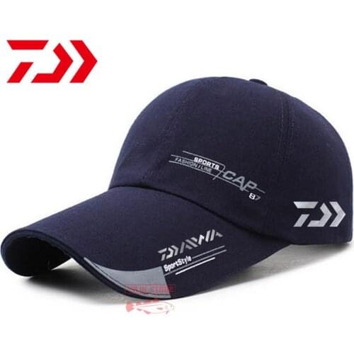 DAIWA Fishing Sun Hat Men Summer Adjustable Outdoor Sports Quick-drying Baseball Cap Riding Leisure Windproof Fishing Sun Hat