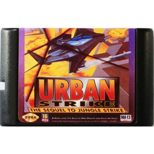 Urban Strike 16 bit MD Game Card For Sega Mega Drive For SEGA Genesis