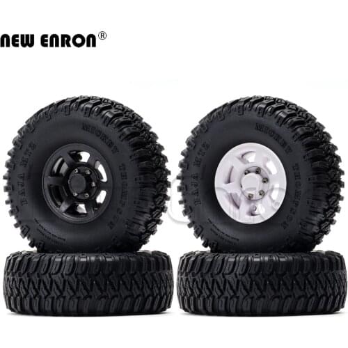 NEW ENRON 4P 1.55" Plastic Alloy Beadlock Wheel Hub Rims&Tires Tyre For 1/10 RC Car D90 TF2 CC01 LC70 MST JIMNY Axial AXI90069