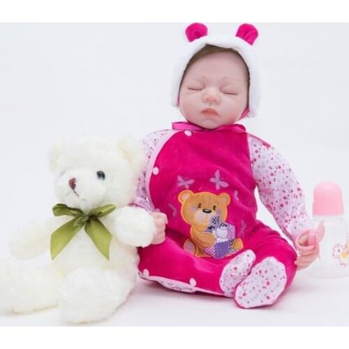 23 Inch Rebirth Baby 58cm Rebirth Doll Toy Soft Belly Belly Closed Eyes Doll