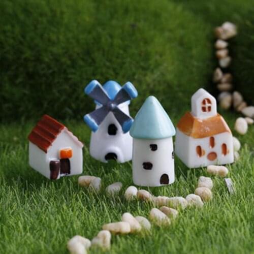 Mini Craft Church Castle Miniature Resin Decorations For Portable Home And Garden DIY Home And Garden DIY Crafts Garden Ornament