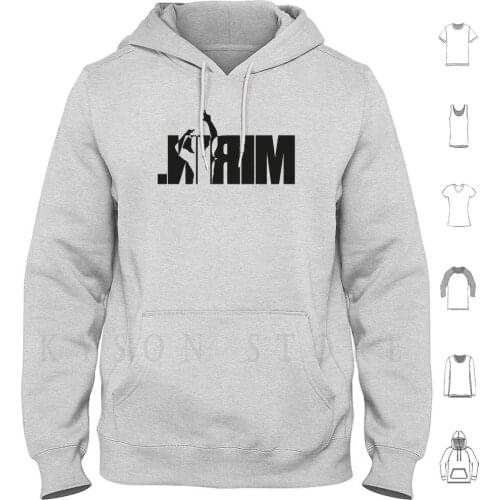 Mirin. ( Version 2 Black Reflected ) Hoodies Long Sleeve Eat Train Love Sleep Weights Gym Bodybuilding