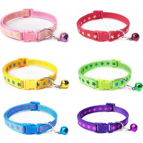 Fashion Pets Neck Ring Pet Neck Strap Pet Collar Pet Supply Adjustable Pet Printing Stars Collar Cat Dog Collars Pet Collars