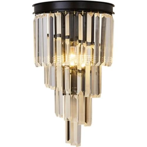 Nordic Postmodern Style Wall Lamp Light Luxury Golden Crystal Creative Personality Living Room Hotel Bedroom bBedside Decor Lamp
