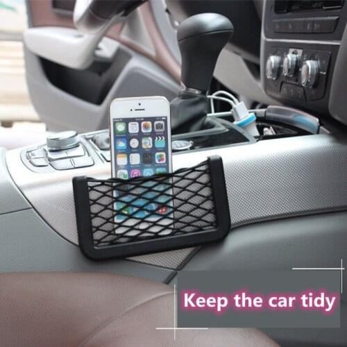 New Multi-Function Car Net Pocket for Phone Vehicle Mobile Phone Storage Net Paper Tissue Holder Box Storage Bag Car Accessories