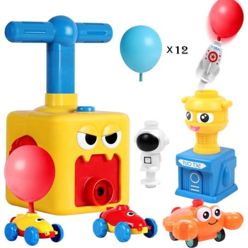 NEW Power Balloon Launch Tower Toys Puzzle Fun Education Inertia Air Power Balloon Car Science Experimen Toy For Children Gifts