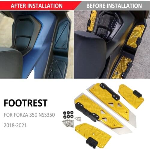 Motorcycle Footrest Footboard Step Footpad Pedal Plate Foot Pegs For Honda Forza350 FORZA 350 NSS350 NSS 350 2018 2019 2020 2021