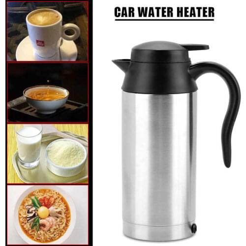 Portable 750ml 24V Travel Car Truck Kettle Water Heater Bottle for Tea Coffee Drinking Car Accessories Vehicle Heating Cup