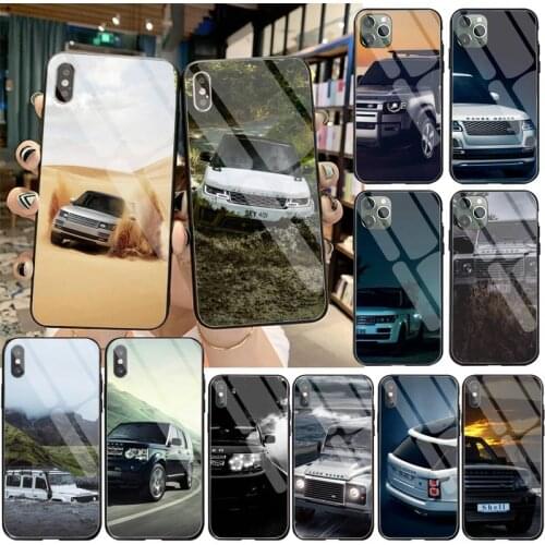 Luxury SUV Land Rover Phone Case Tempered Glass For iPhone 12 pro max mini 11 Pro XR XS MAX 8 X 7 6S 6 Plus SE 2020 cover