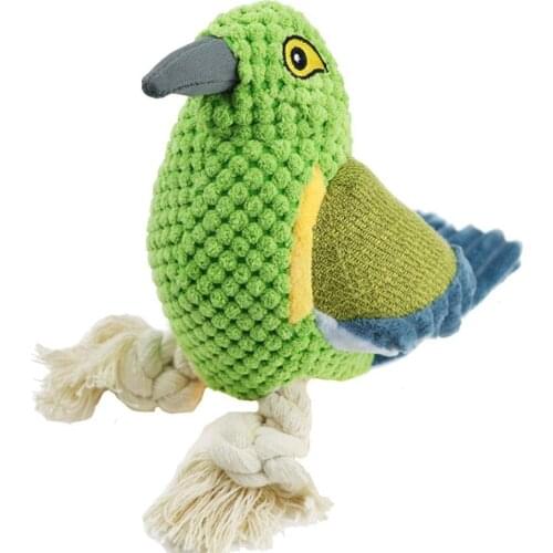 Dog Sound Plush Toys Chewing Toy Parrot Interactive Gifts For Pet Dogs Cute Cartoon Bird Kawaii Funny Toys Stuffed Toys