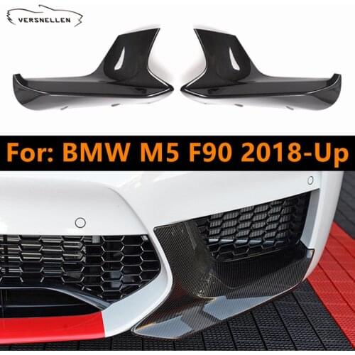 Dry Carbon Fiber Front Lip Diffuser for BMW F10 M5 2018 2019 2020 Front Bumper Chin Cover New 5 Series F10 Upgrade AN Bumper