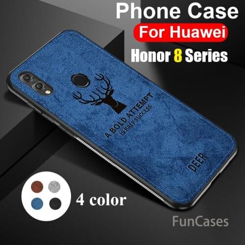 Fabric phone Cloth cover on the for huawei honor 8x case for huawei honor 8c 8 lite light 8 x max copue huwei xonor honor8 8lite