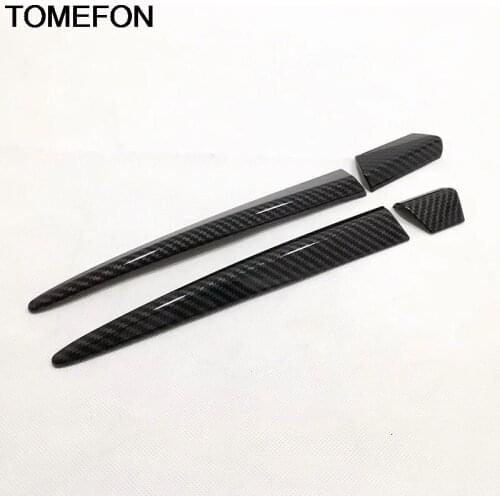 TOMEFON For Honda Civic 10th 2016 2017 2018 Rear View Mirror Side Door Mirror Strip Moulding Cover Trim Exterior Accessories ABS