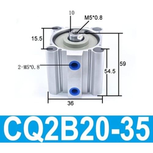 SMC Type CQ2B Double Acting Air Compact Cylinder Without Magnet CDQ2B12/16/20-5-10/20/30/35/40/50/100D