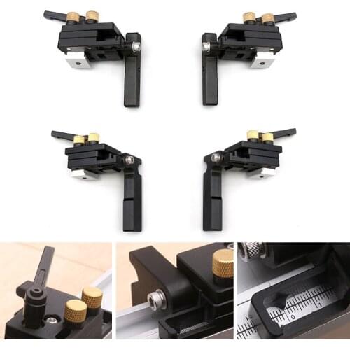 1pc High Accuracy Aluminum Alloy Milling Woodwork T-Slot track stop Miter Track Stop Limiter Table Saw Woodworking Workbench DIY