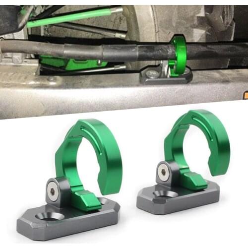 Green Motorcycle Rear Brake Cable Clamp Hose Line Mount Guide for Kawasaki KX80 85 100 125 250 500