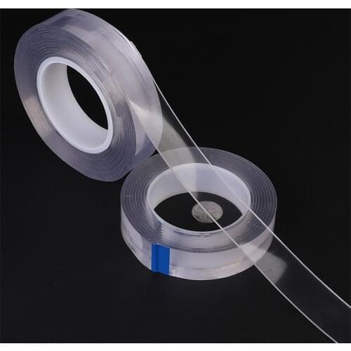 1/2/3/5m Reusable Double-sided Self-adhesive Tape Nano Movable Washable Powerful Paste Transparent Glue Bathroom Car Versatile U