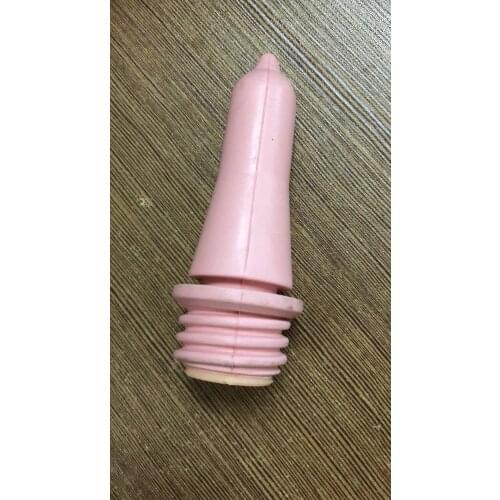 1pcs Quality Cow Teat Shaped Calf Feeding Nipple Bottle Screw on Nipple Top Peach Teats with Check valve inside
