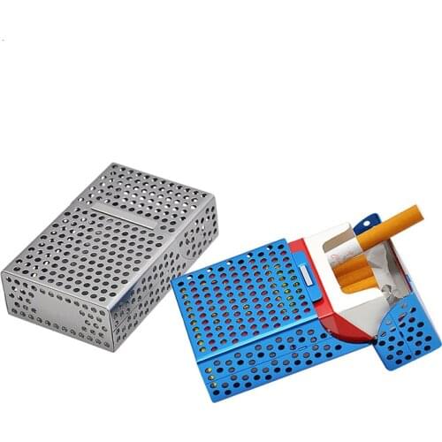 1pcs Creative Hollow Metal Cigarette Case Fashion Men Portable Cigarette Storage Tool Personalized Cigarette Accessories Random