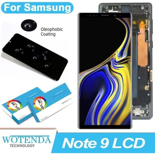 100% Original Amoled 6.4'' Display with frame for Samsung Galaxy Note 9 Note9 N960F Full LCD Touch Screen Digitizer Repair Parts