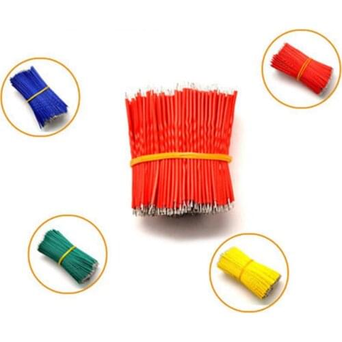 100pcs Tin-Plated Breadboard Jumper Cable Wire 5/8/10/15/20cm 24AWG for Arduino 6 Colors Flexible Two Ends PVC Wire Resistor