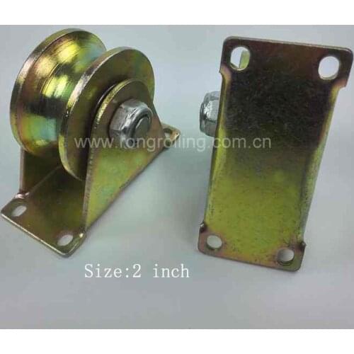 2 inch diameter 50mm U-groove sliding door gate roller/wheel/pulley with double 608zz bearings. 2pcs/lot