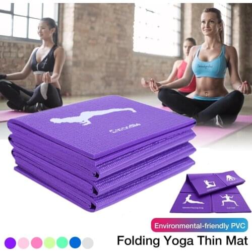 3/5/8mm Foldable PVC Yoga Mat Exercise Pad Portable Beginner Thick Non-slip Gym Fitness Pilates Play Mat