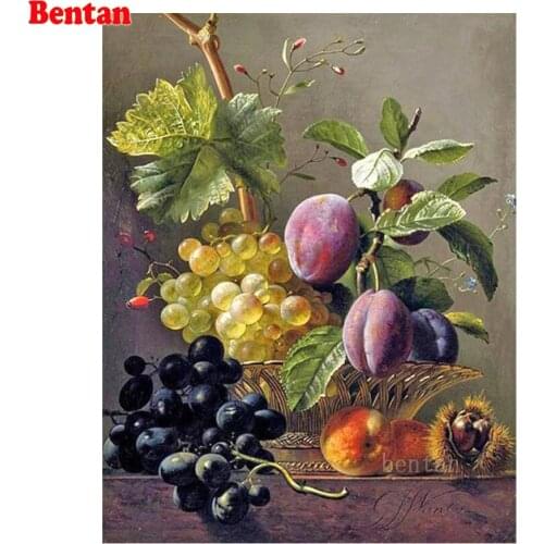5D Diamond Painting Still Life Fruit Grapes Diamond Embroidery DIY Cross Stitch Kits Full Square Drill Needlework Home Decor