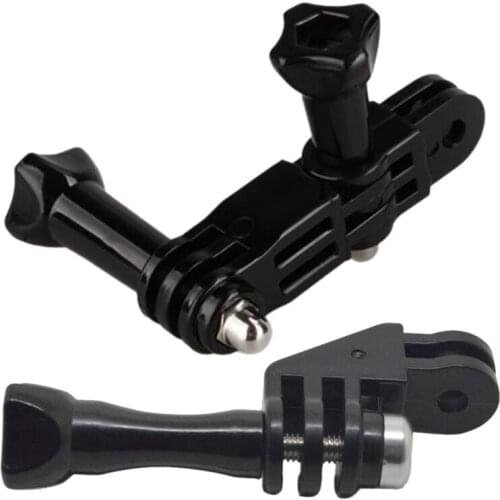 90 Degree Direction Adapter Elbow Mount with Thumb Screw for GoPro Hero 4/3+/3/2/1 and SJCAM SJ4000 5000 Black & Three-Way Pivot