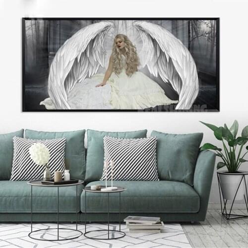 Modern angel girl with wings diy Diamond Embroidery Cross Stitch Full Square Round drill 5d Diamond Painting decorative N1152