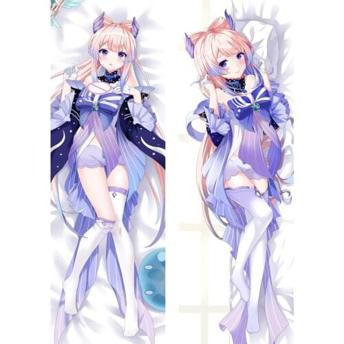Genshin Impact Sangonomiya Kokomi Dakimakura Pillow Cover Case Long Hugging Body Peachskin Double Side Printed Pillowcases