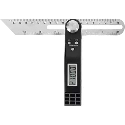 Electronic Level T Bevel Angle Finder Portable Operated Stainless Steel Digital Protractor 360 Degree Sliding Ruler