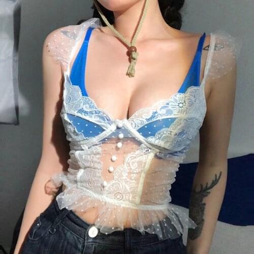 Женские прозрачные майки FUFUCAILLM China At AliExpress