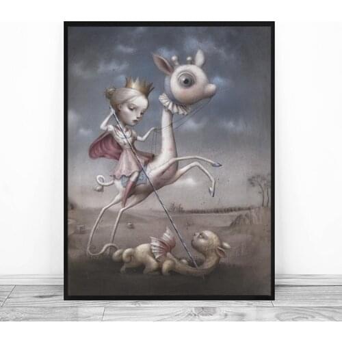 Canvas Painting Print Nicoletta Ceccoli Modular Poster Beautiful Nightmares Wall Art HD Pictures Home Decor Bedroom Framework
