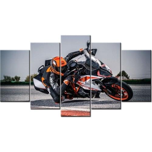 1290 Super Duke Motorcycle 5 Piece Canvas Paintings Modern Poster Wall Art Picture For Home Decor