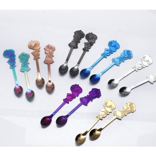 304 Stainless Steel Coffee Spoon Couple Spoon Creative Ice Bar Spoon Can Be Used As A Gift Kitchen Tool