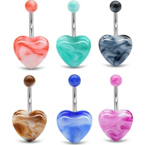 14G 316L Stainless Steel Belly Button Rings Bell Piercing for Women Girls Navel Rings CZ Body Piercing 10mm