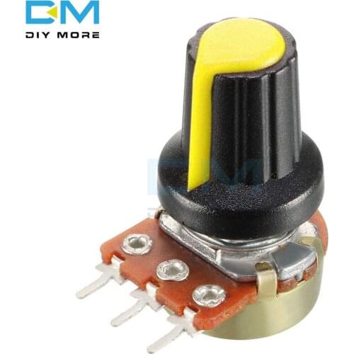 10PCS WH148 Linear Taper Rotary Potentiometer 1K 2K 3K B5K B10K 20K 30K 50K 100K 200K 300K 500K 1M Ohm With Knob Cap Diy AG2 A-2