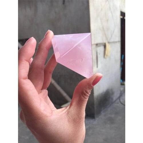 Love gemstone 100% Natural pink rose quartz Crystal pyramid Healing handmade Crystal Quartz pyramid wholesale