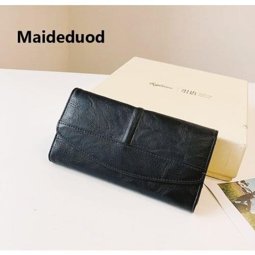 Maideduod Hot wallet 2018 new European and American retro long wallet, large capacity handbag Women Wallet Credit Card Holder