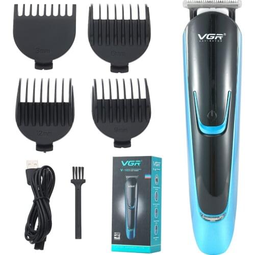 VGR Rechargeable Barber Hair Trimmer for Men Low Noise Shaving Hair Razor Cordless Hair Clipper Hair Cutting Machine Cutter