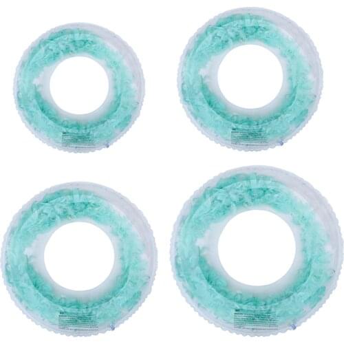 Pvc Material Of New Inflatable Feather Swimming Circle Thickened Adult Children Armpit Swimming Circle White Feather Filling