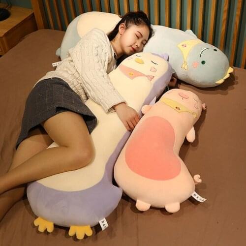 New Push Long Curved Stuffed Animals Pillow Soft Sofa Baby Cushion New Year Home Decor For Girlfriend Valentines Day Gift