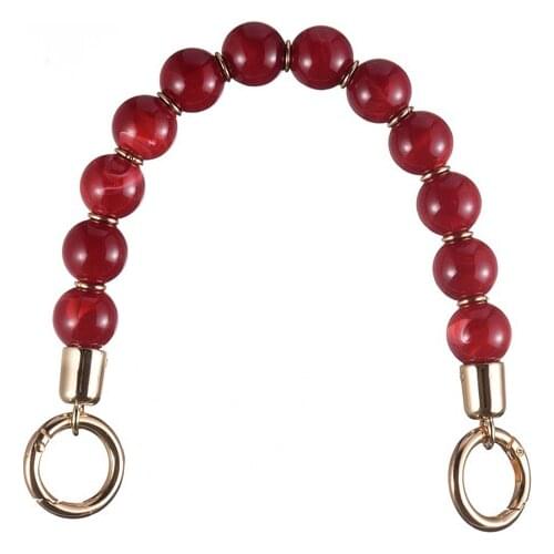 New Fashion 30cm Hand-strap for Bag Acrylic Beaded Short Bag Strap Replacement Bag Strap For Purse Belts DIY Bag