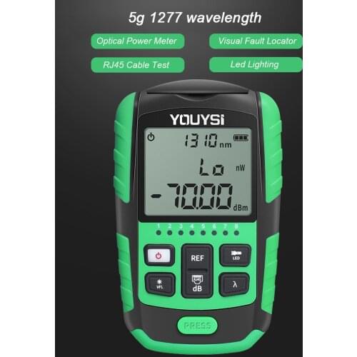 New 4 in1 5G rechargeable Optical power meter visual fault locator fiber optic tester VFL network cable test