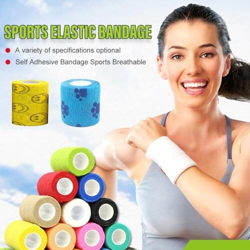Self-Adhesive Elastic Bandage Smile Footprint First Aid Health Care Treatment Gauze Tape Emergency Muscle Tape First Aid Tool